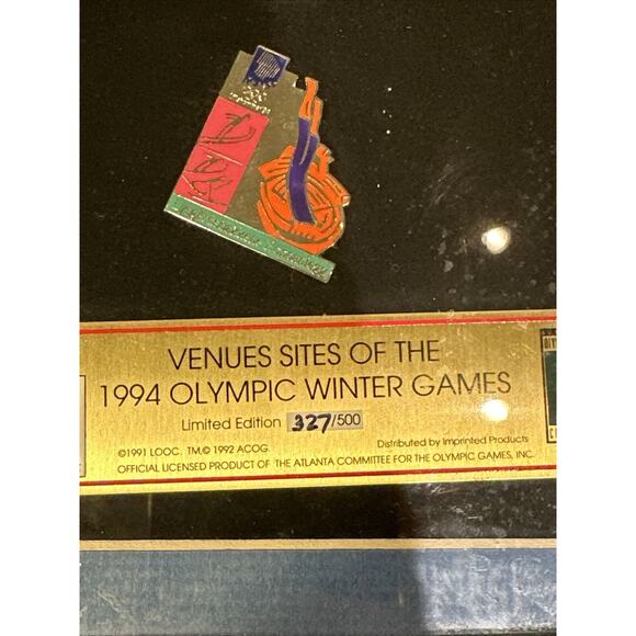 1994 Olympic Winter Games Lillehammer Venues Atlanta 1996 Pin Set Collection - Picture 2 of 11